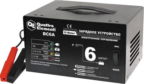 Зарядное устройство QUATTRO ELEMENTI BC 6A (12В, 6А) автомат (770-117)