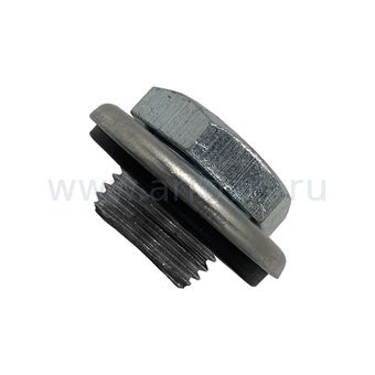 Пробка заливная/сливная шестигранная UNITED PARTS Ø16,3мм, 5/8"-19 UNF для садовых насосов и насосных станций от 1000 Вт (металл)