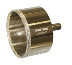 Коронка алмазная ПРАКТИКА "Профи" по керамограниту/керамике  68х70мм, пилотное сверло (1шт) блистер (917-712)