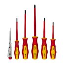 Набор отверток КОБАЛЬТ диэлектрических Ultra Grip, 6 ШТ: РН1, РН2, РН3, SL4, SL5.5, индикаторная отвёртка, CR-V, коробка (646-522)