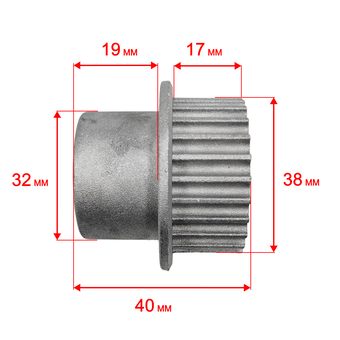 Шкив ведущий DDE  синхрониз. ST6556/6562/5556/S8570 (82) под вал 19 мм  (SJ-049)