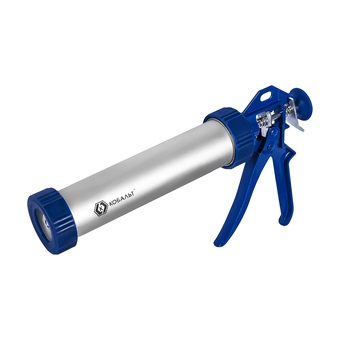 Пистолет для герметика КОБАЛЬТ 310 мл., закрытый алюминиевый корпус, колпачок для баллонов, усилие 12:1 (244-025)