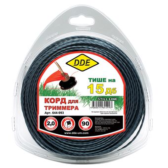 Корд триммерный DDE "Still line" (витой квадрат, диаметр 2,0 мм, длина 90 м)