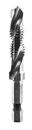 Сверло метчик ПРАКТИКА М10 шаг 1,5, длина 72 мм, хвостовик HEX 1/4', блистер (775-013)