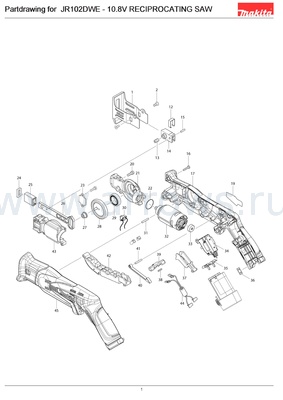 Деталировка Винт MAKITA (М4х10мм) --> 911113-1