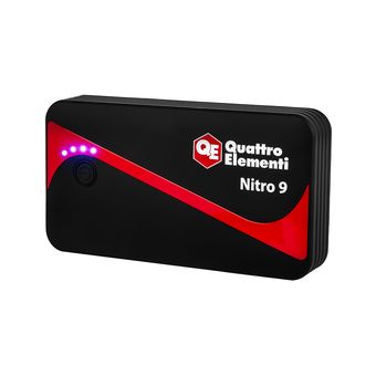 Пусковое устройство QUATTRO ELEMENTI Nitro 9 (12В, 9000 мАч, 450 А, USB, LCD - фонарь) (790-311)