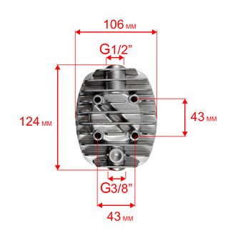 Головка цилиндра QUATTRO ELEMENTI Storm/Aero/Cyclone (770-209-028)