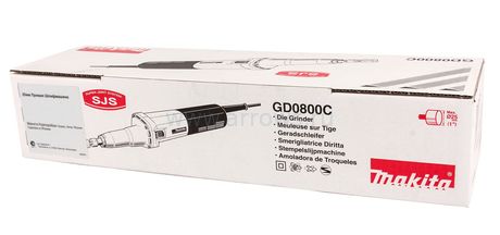 Шлифмашина прямая MAKITA GD0800C (750 Вт, цанга 6 мм, 7000-25000 об\мин,  1,6кг, коробка) (GD0800C)