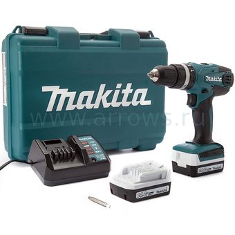Дрель аккумуляторная ударная MAKITA HP347DWE (14.4V, 30Нм, 2акб 1,5Ач, кейс)