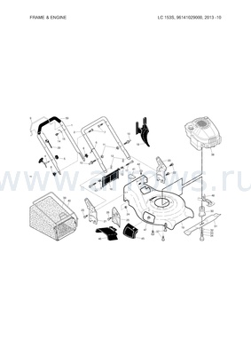 Деталировка Болт крепления HUSQVARNA для газонокосилки R 152SV