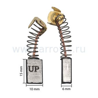 Щетка графитовая UNITED PARTS для MAKITA СВ-100 (аналог 181030-1) 6х10х15мм