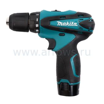 Дрель аккумуляторная безударная MAKITA DF330DWE (10.8V, 24Нм, 2акб 1,3Ач)