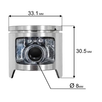 Поршень DDE без колец GB25RD GT25CD