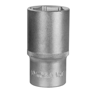 Головка торцевая глубокая КОБАЛЬТ 1/2", 32 мм, CR-V, подвес (644-160)