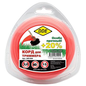 Корд триммерный DDE "Hard line" (круг армированный, диаметр 2,0 мм, длина  15 м)