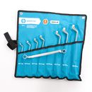 Набор ключей накидных КОБАЛЬТ 6x7,8x10,9x11,12x13,14x15,16x17,18x19,20x22 мм, 8 ШТ., чехол-скрутка (020301-08)