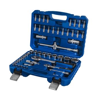 Набор инструмента универсальный КОБАЛЬТ 1/4" и 1/2", 54 ПРЕДМЕТА, кейс (919-609)