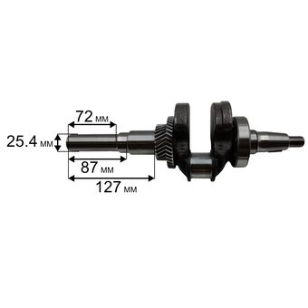Коленвал DDE AP190F вылет вала -шпонка / для помы PTR80K ( с мотором AP190F) 33/d25 (20011-00049-00)