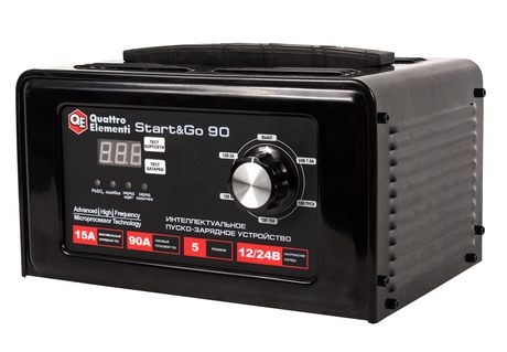 Пуско-зарядное устройство QUATTRO ELEMENTI Start & Go  90 (12 / 24 Вольт, заряд до 15А, пу (772-470)