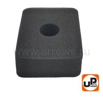 Фильтр воздушный UNITED PARTS для двигателя 168/170F, GX160/200 поролоновый с отверстием (аналог 17211-ZE1-000)