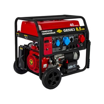 Генератор бензиновый DDE G850E3 (1+3ф, 8/8,5/15 кВт, 40л, эл стартер, подготовка ATS, трансп. устр)