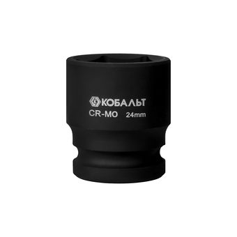 Головка торцевая ударная КОБАЛЬТ 1/2", 24 мм, CR-MO, подвес (642-197)