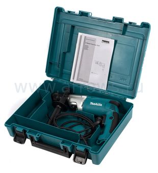 Дрель сетевая ударная MAKITA HP2051F (720Вт, 0-1200/0-2900 об. мин, быстрозажимной патрон, подсветка, кейс)