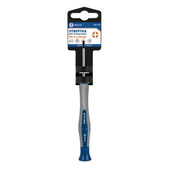 Отвертка для точных работ КОБАЛЬТ Ultra Grip PH 1 х 50 мм, CR-V, двухкомпонентная рукоятка, подвес (245-275)