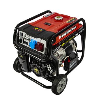Генератор бензиновый DDE DPG10553E (1+3ф, 7,5/8,5 кВт, 25л, 16 л.с., элстарт, трансп. устр)