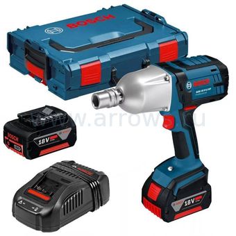 Гайковёрт аккумуляторный ударный BOSCH GDS 18 V-LI HT (18 В, 650Нм, 1/2", 2акк.Li-Ion.5 (06019B130A)