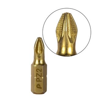 Бита отверточная ПРАКТИКА "Эксперт" PZ-2 х  25мм Tin (1шт), блистер