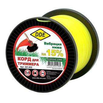 Корд триммерный DDE "Classic line" (круг, диаметр 3,0 мм, длина 260 м)