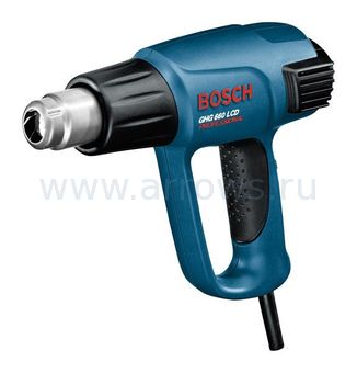 Строительный фен BOSCH GHG 660 LCD (2300 Вт, 50-660*С, 250-500л/мин, LCD-инд. 1кг, кейс (0601944703)