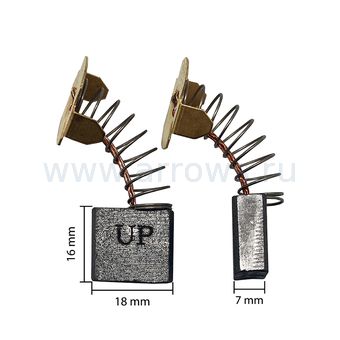 Щетка графитовая UNITED PARTS для MAKITA СВ-203 (аналог 191953-5)  7х18х16мм