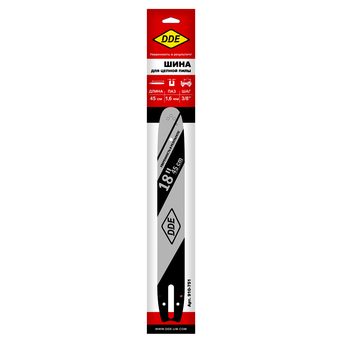 Шина пилы цепной сварная DDE 18"/ 45 см 3/8"-1,6-66 зв (для цепи 75DP/LP)(183SLHD025)