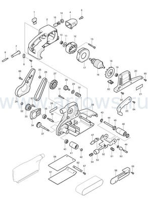 Деталировка Статор MAKITA 9404 (523404-4)