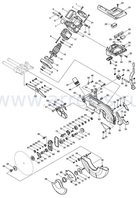 Деталировка Направляющая MAKITA lS1016 пластина  подвижного кожуха (346047-3)