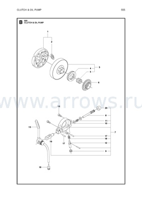 Деталировка Игла карбюратора HUSQVARNA 2041,40,45,365,2065,410,460,510 (5034797-01)