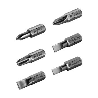 Набор бит ПРАКТИКА "Профи" 6шт PH1,2,3; SL 3 шт x 25мм, блистер (036-568)