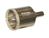 Коронка алмазная ПРАКТИКА "Профи" по керамограниту/керамике  40х70мм, пилотное сверло, (1шт) (917-651)