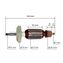 Якорь UNITED PARTS для BOSCH GWS8-115/8-125 (аналог 1604010A19)