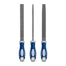 Набор рашпилей КОБАЛЬТ насечка №2, длина рабочая/общая 180/310, 2-х компонентные рукоятки, 3 ШТУКИ, блистер (247-828)