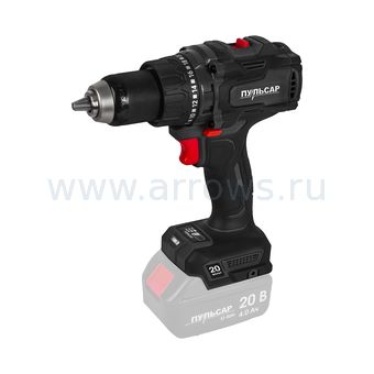 Дрель аккумуляторная безударная ПУЛЬСАР ДА 20-150Б (20В, 150Нм, 13мм, без акк и з/у, коробка)