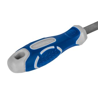 Напильник трехгранный КОБАЛЬТ насечка №2, длина рабочая/общая 180/310 мм, сечение 12х12 мм, 2-х компонентная рукоятка, блистер (247-460)