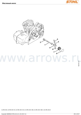 Деталировка Фильтр воздушный STIHL 021-025/MS210-MS250 --> 90-0662