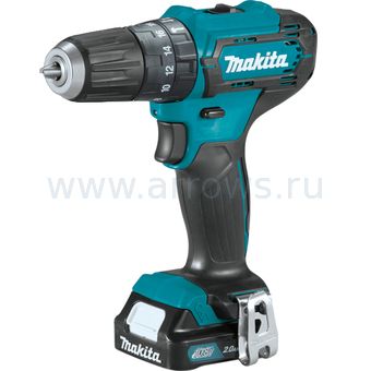 Дрель аккумуляторная ударная MAKITA HP333DWME (10.8V, 30Нм, 2акб 4Ач, кейс)
