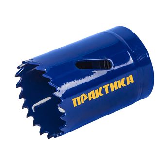 Коронка биметаллическая ПРАКТИКА  35 мм (1шт), клипса (035-967)