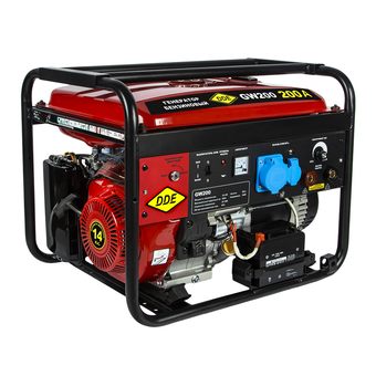 Генератор сварочный DDE GW200 (ток 50-200 А, 1ф 5,0/5,5 кВт,14 л.с., элстарт, 98 кг)