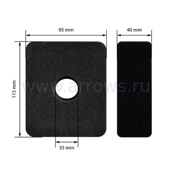 Фильтр воздушный UNITED PARTS для двигателя 168/170F, GX160/200 поролоновый с отверстием (аналог 17211-ZE1-000)