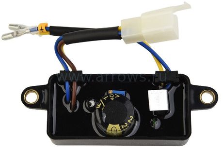 Регулятор напряжения AVR UNITED PARTS для генератора 2кВт (1фазный) (прямоугольный) (провода 4+2)